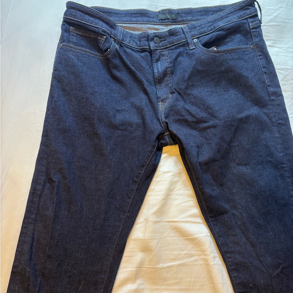 Uniqlo Men's Slim Jeans - Dark Blue - Picture 2 of 5